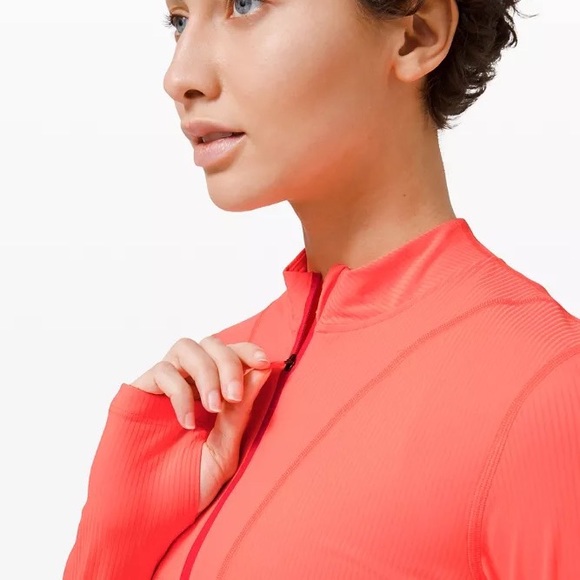 🆕 Lululemon Long Sleeve Gloss Trim 1/2 Zip - Picture 3 of 3